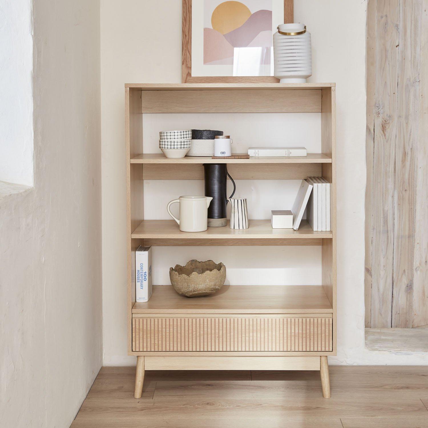 Bookcase Shelf Wood Decor 3 Levels